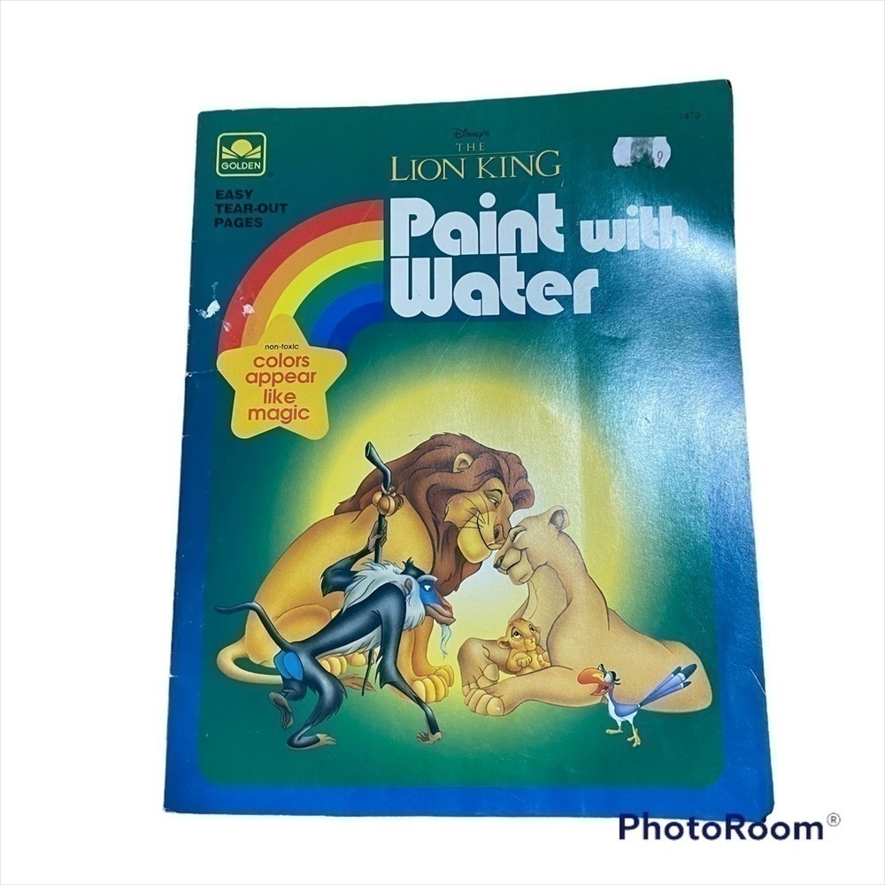 Disney Lion King Paint with Water Book NEW Activity Vintage 90s Colorful